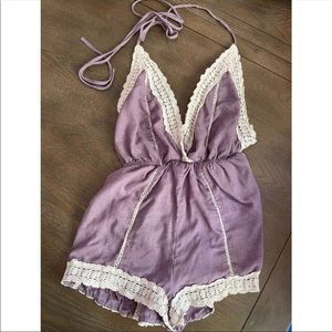 Illa Illa Whiskey & Rye Romper in Chambray